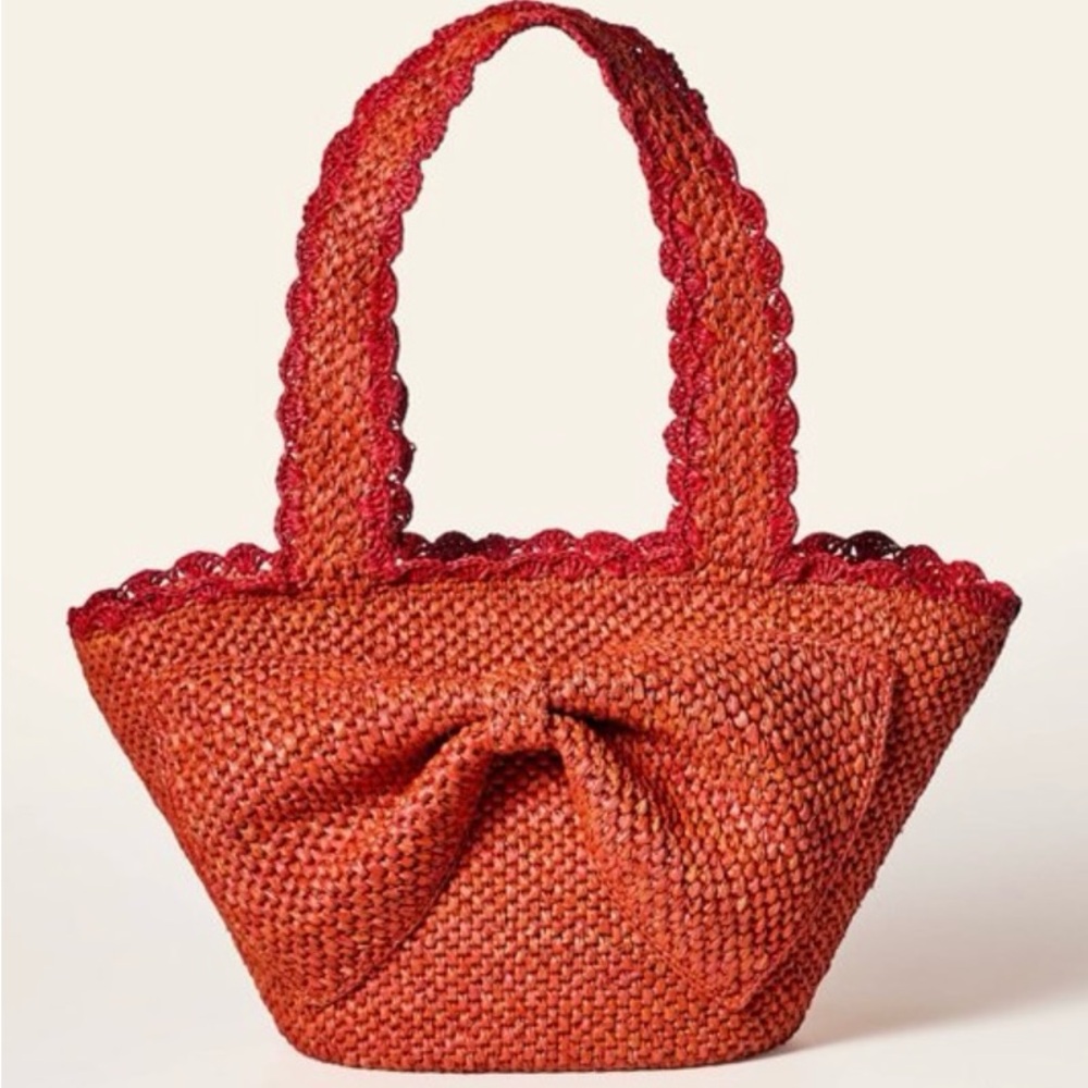 Kate spade ♠️ x Target red raffia tote